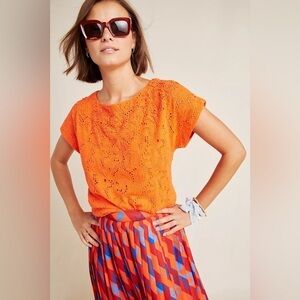 Maeve Anthropologie‎ Karine Beaded Lace Top